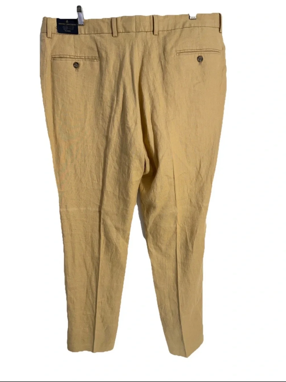 NWT Brooks Brothers Linen trousers,‎ ivory/light khaki Tan Mens W38/L32